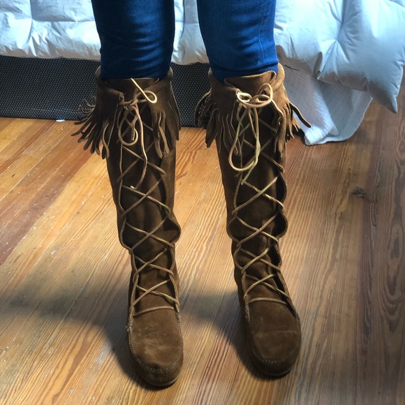 Minnetonka Shoes - Minnetonka front lace knee high boots